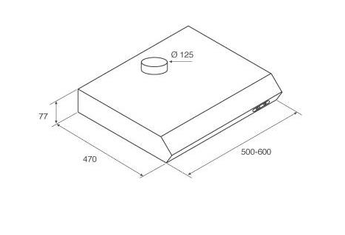 Кухонная вытяжка JET AIR SENTI WH/F/60