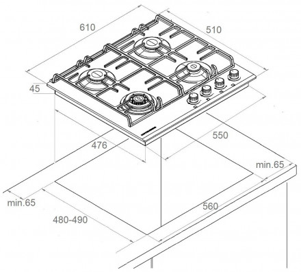 Варочная поверхность KUPPERSBERG FS 603 C Bronze