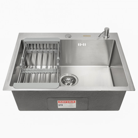 Комплект ARFEKA ECO AR мойка 600*500, коландер, дозатор SATIN, AF SD-01SS304 SATIN
