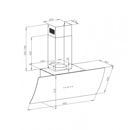 Кухонная вытяжка LEX PLAZA 900 WHITE Кухонная вытяжка LEX PLAZA 900 WHITE