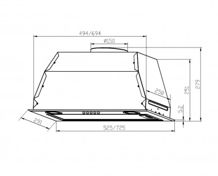 Кухонная вытяжка LEX GS BLOC P 600 BLACK Кухонная вытяжка LEX GS BLOC P 600 BLACK