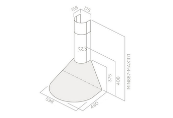 Кухонная вытяжка ELICA TONDA WH F/60 Кухонная вытяжка ELICA TONDA WH F/60