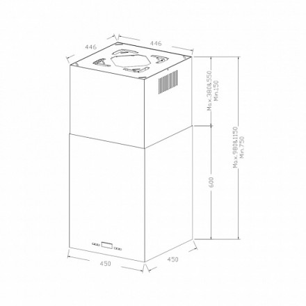 Кухонная вытяжка Korting KHA 45970 W Cube Кухонная вытяжка Korting KHA 45970 W Cube