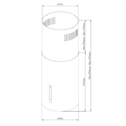 Кухонная вытяжка Korting KHA 39970 W Cylinder
