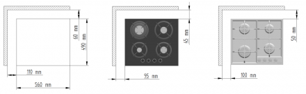Газовая варочная поверхность ZorG Technology H6003P05IS black