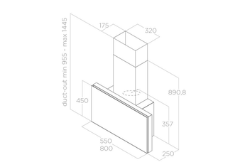 Кухонная вытяжка ELICA PLAT BL/F/55 Кухонная вытяжка ELICA PLAT BL/F/55
